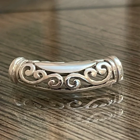 Sterling Silver Filigree- Scroll Slide - Bar Pendant